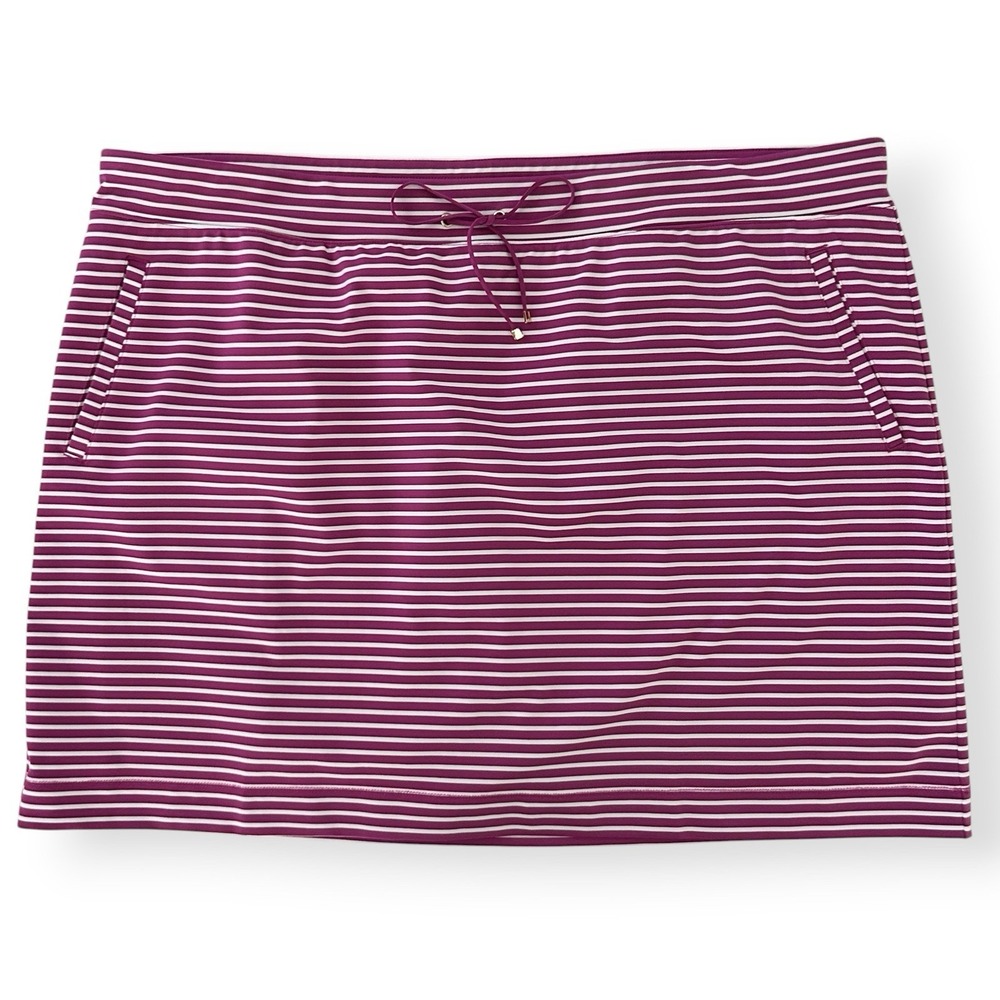 Chico's Zenergy Women XXL Purple Multicolor Size 4 Stripe Skort Skirt 20/22 NWT - Picture 7 of 15